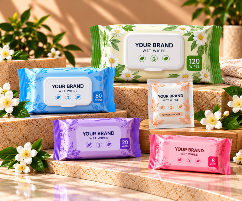 Wet wipes and personal care packaging